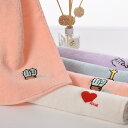 タオル レディース メンズ フェイスタオル 新疆綿 ソフト 吸水性 無撚糸 パイル ジャカード 刺繡 薄手 パステルカラー
