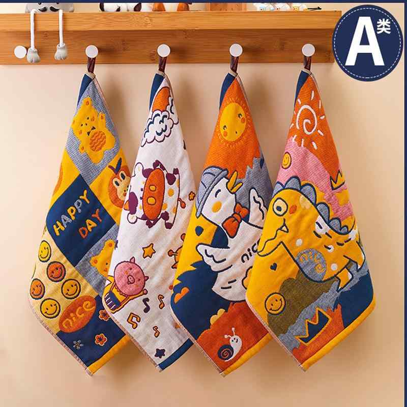 タオル ベビー・子供用 純綿 ガーゼタオル ハンカチ ミニタオル 柔らかい 吸水速乾 ループ付き カート..