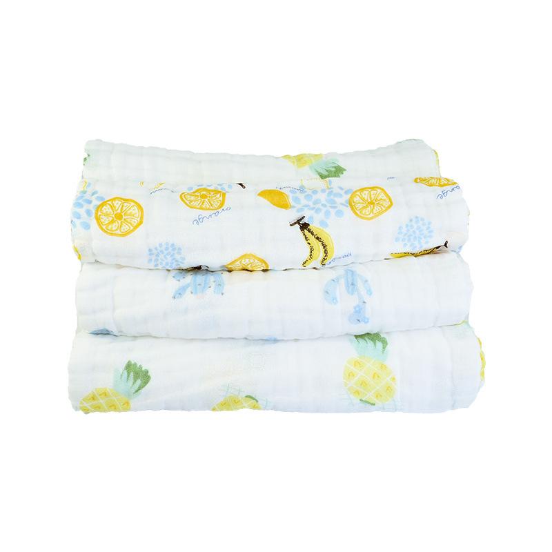 タオル レディース メンズ キッズ 子供 ベビー 綿100% フェイスタオル 厚手 6重ガーゼ プリント 吸水性 ピンク系 ブルー系 イエロー系 75cm×35...