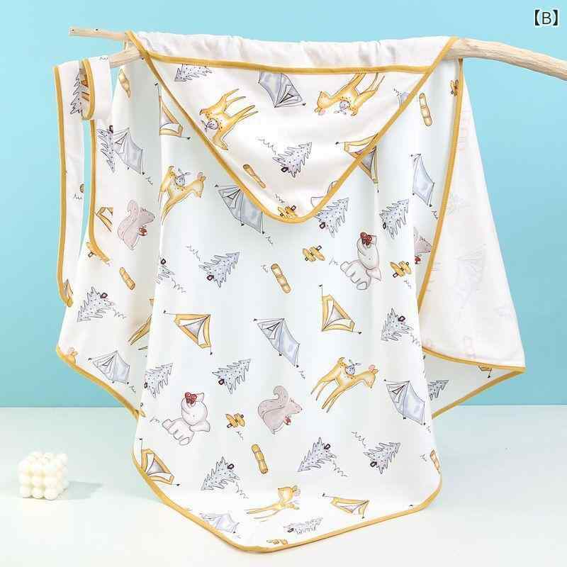 ベビー おくるみ ベビー服 新生児 赤ちゃん 包み 春秋 薄手 ブランケット 抱っこ紐 綿 コットン パステルカラー 90x90cm かわいい パステルイエロー パステルピンク 3