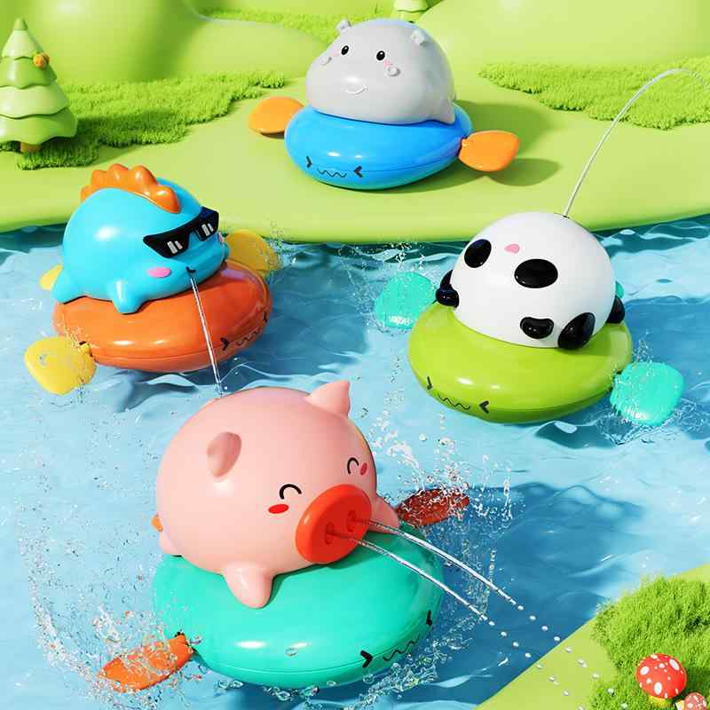 お風呂用おもちゃ 赤ちゃん ベビー 子供 室内 プール 遊び 玩具 カートゥーン ブタ 魚 カメ カエル 動物