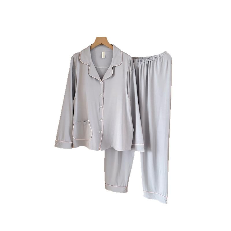 パジャマ レディース マタニティ 春夏 授乳服 綿 薄手 長袖 長ズボン 上下セット 産後 月子 部屋着 ル..