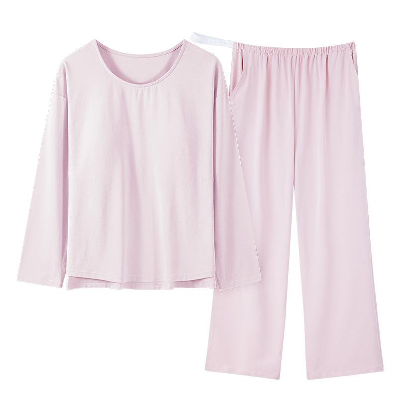 マタニティ パジャマ レディース モダール 長袖 長ズボン 上下セット カップ付き 調整可能 産後 月子 ..