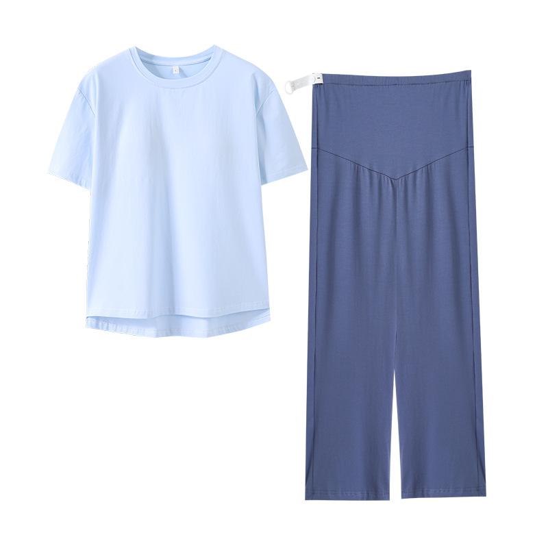 パジャマ レディース 産後 マタニティ 半袖 ルームウェア 上下セット 綿100% 授乳対応 春夏 調節可能 ..