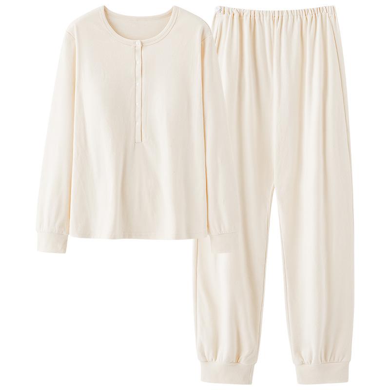 マタニティウェア 授乳服 秋冬 産後 パジャマ 上下セット 長ズボン ポリエステル 暖かい 厚手 ブラパッ..