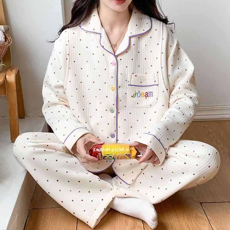 マタニティ パジャマ レディース 産後 授乳服 秋冬 綿 上下セット 厚手 長袖 妊婦服 ルームウェア 部屋..