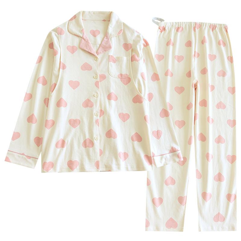 パジャマ レディース 授乳服 綿 産後 マタニティ ルームウェア 冬 秋冬 長袖 長ズボン 前開き 厚手 妊..