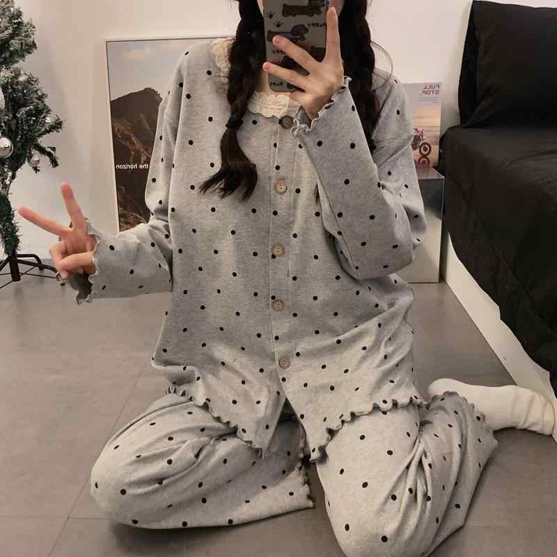 マタニティウェア レディース 授乳服 春 長袖 接触冷感 パジャマ 部屋着 セットアップ ポリエステル か..