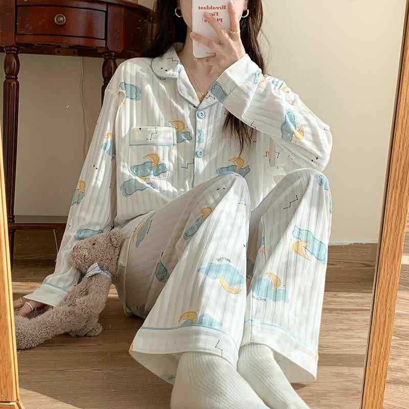 マタニティ パジャマ レディース 春秋 授乳服 妊婦 産前 産後 ホームウェア セットアップ 綿 長袖 長ズ..