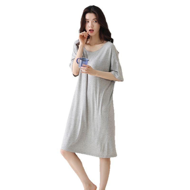 ワンピース レディース 接触冷感 再生繊維 半袖 スクエアネック マタニティ ルームウェア ロング丈 春..