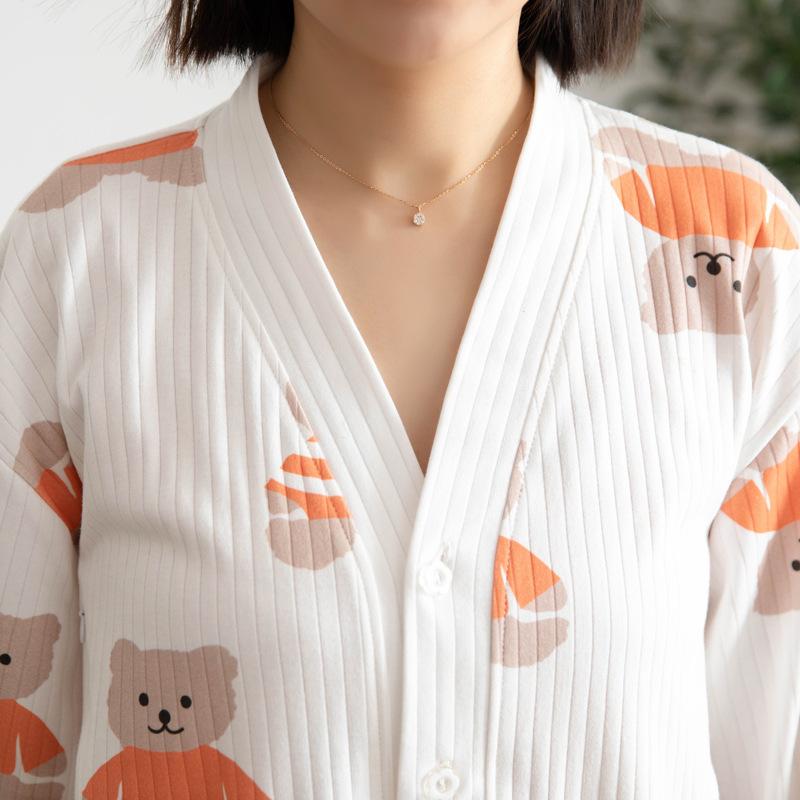 マタニティ パジャマ レディース 秋冬 コットン 大きいサイズ 授乳服 産後 ホームウェア 長袖 長ズボン..