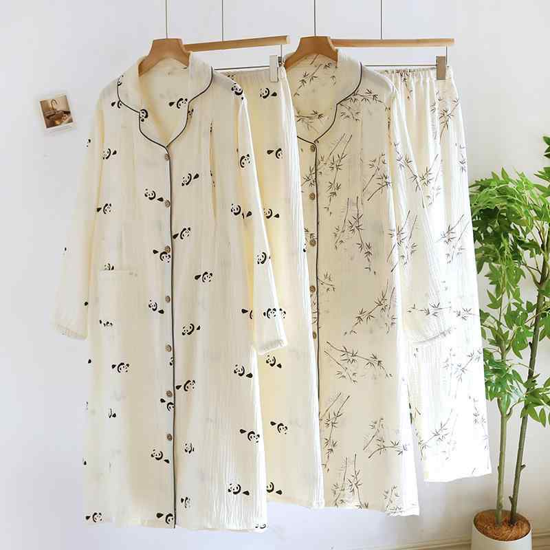 マタニティ パジャマ レディース 綿100％ 授乳服 春秋 ルームウェア 産前 産後 入院着 前開き 長袖 ズ..