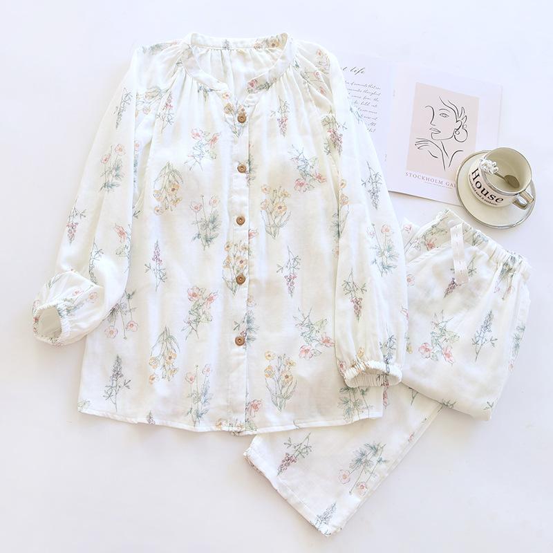 マタニティウェア レディース 授乳服 竹繊維 長袖 ホームウェア パンツ 上下セット 春夏秋冬 Vネック M..