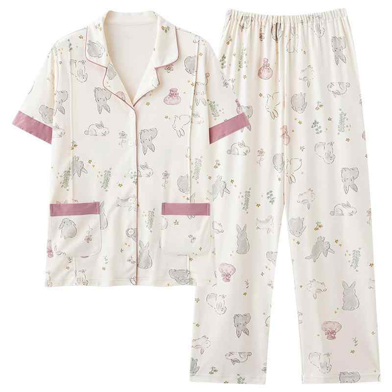 マタニティウェア レディース 授乳服 半袖 前開き ポリエステル 部屋着 寝巻き パジャマ 大きいサイズ ..