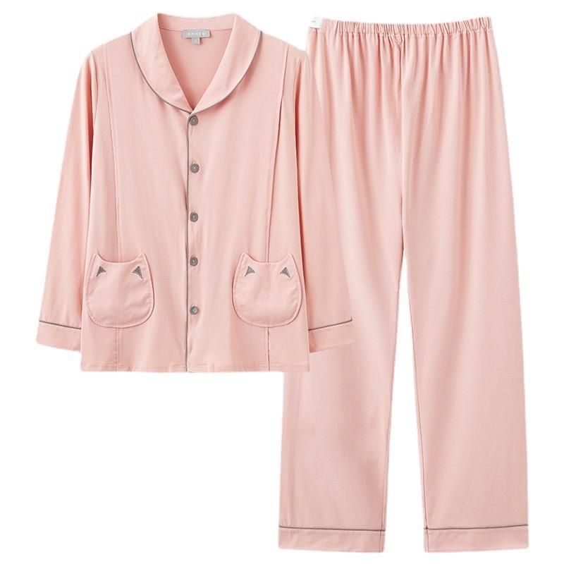 マタニティウェア レディース 授乳服 純綿 長袖 パジャマ セットアップ 春秋 産後 部屋着 ルームウェア..