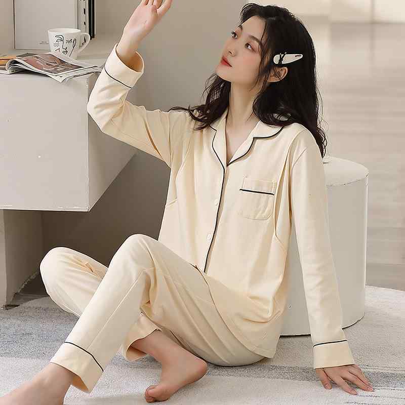 マタニティ パジャマ レディース 授乳服 綿 前開き 長袖 長ズボン 上下 セット 秋冬 産前 産後 入院 準..