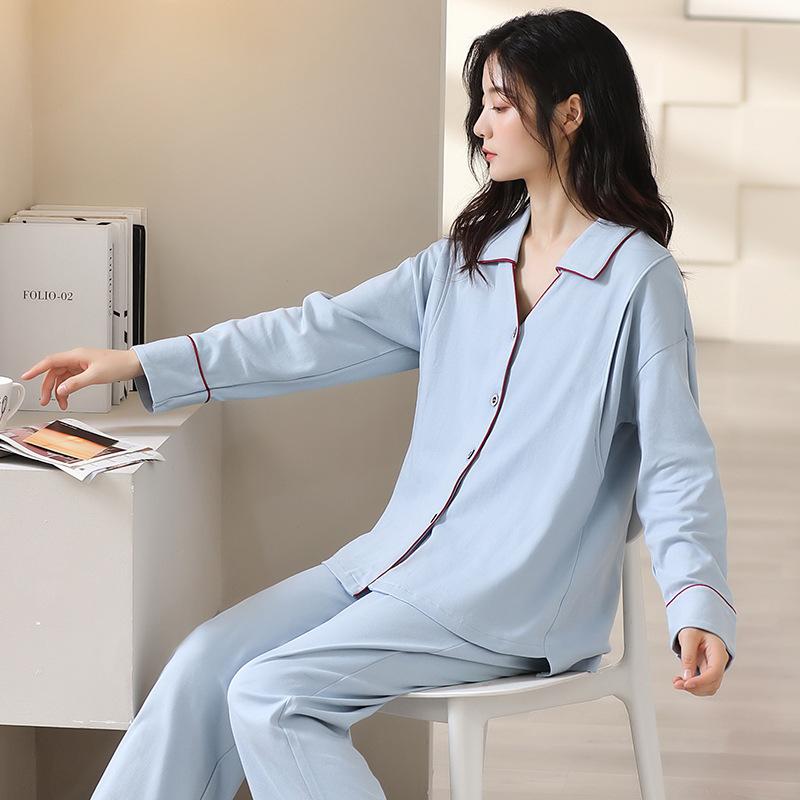 パジャマ レディース マタニティ 授乳服 綿100% 長袖 長ズボン 産後 授乳口付き 春夏 秋冬 かわいい 部..