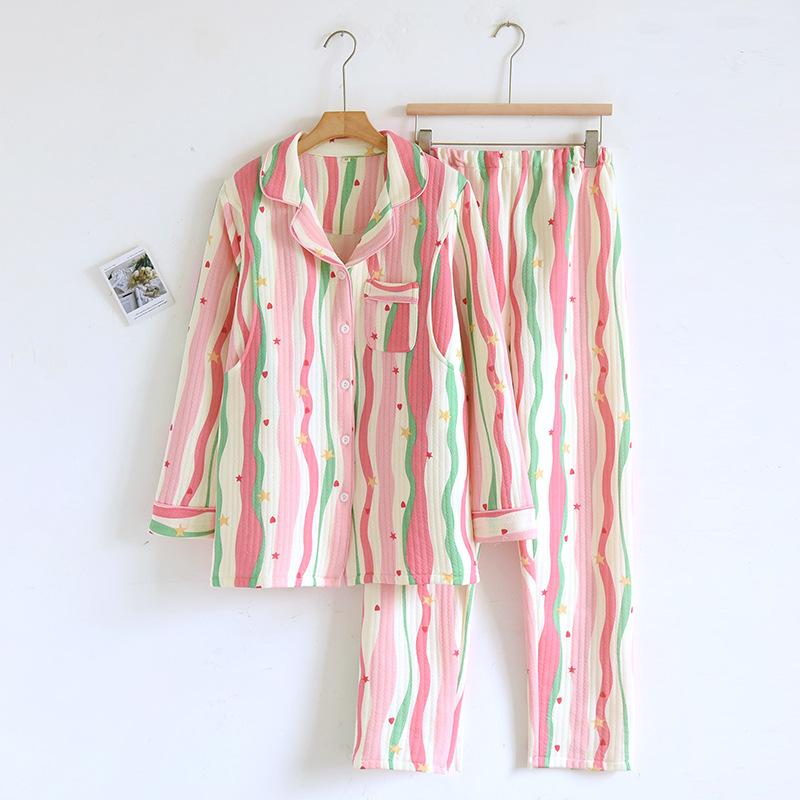 パジャマ レディース マタニティ 秋冬 授乳服 綿100% 産後 ルームウェア 長袖 上下セット 厚手 暖かい 部屋着 入院着 かわいい