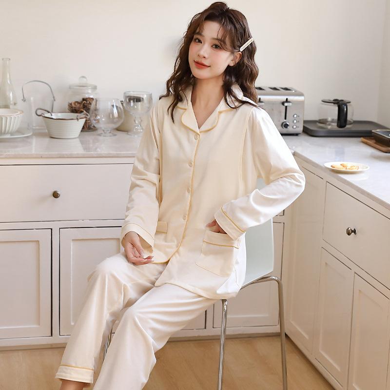 マタニティウェア レディース パジャマ 春秋 綿 授乳服 産前 産後 ホームウェア ルームウェア 長袖 長..