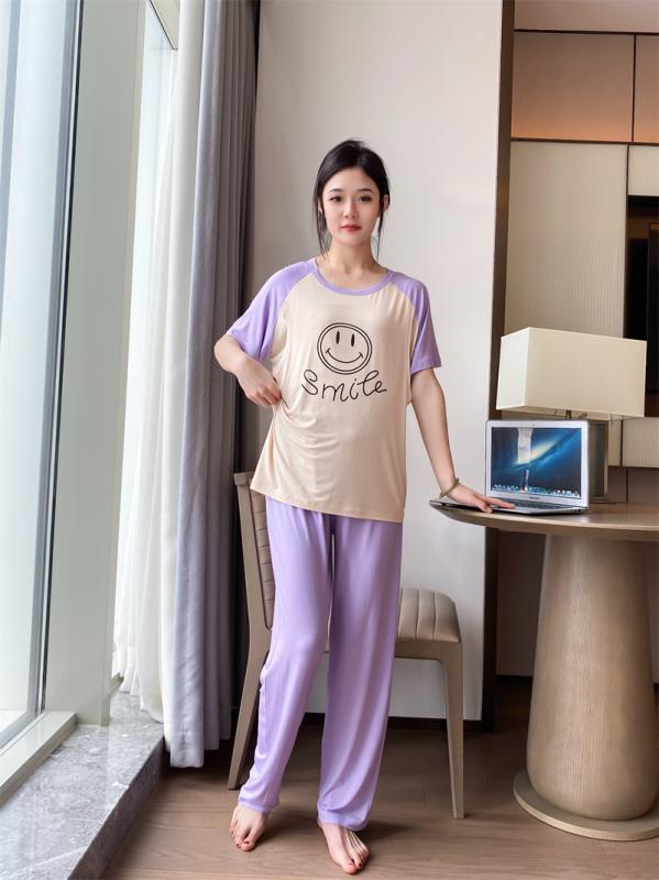 マタニティウェア レディース 授乳服 薄手 半袖 ルームウェア 上下セット 産後 モダール 部屋着 パジャ..