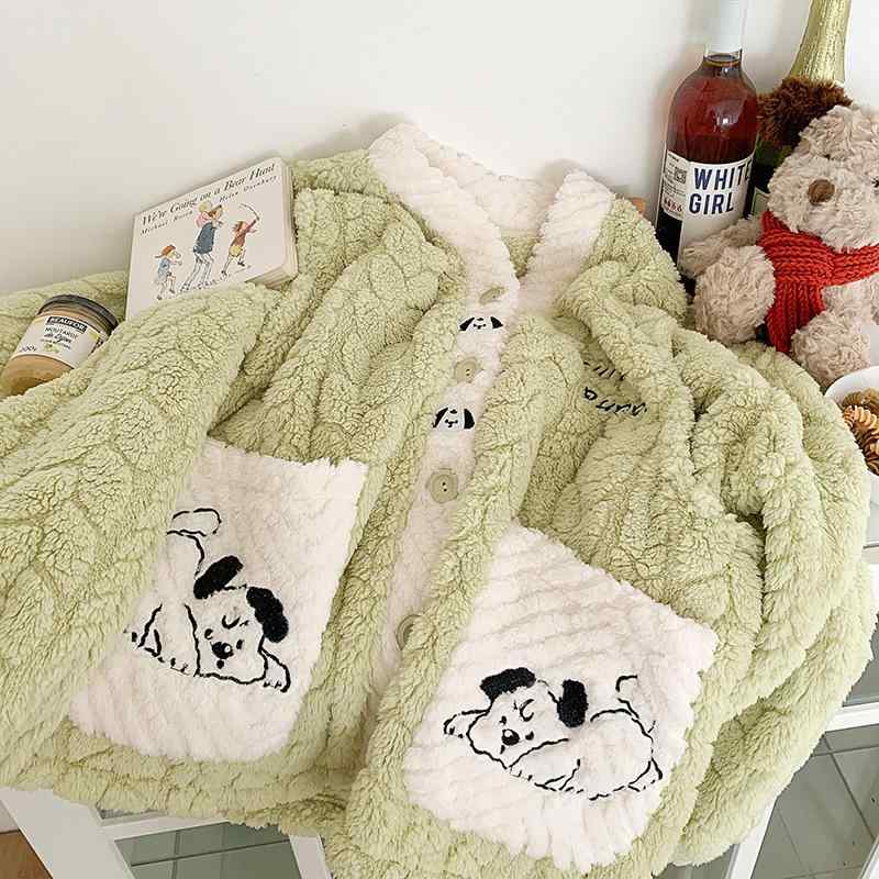 マタニティウェア レディース 冬用 授乳服 産前産後 珊瑚フリース あったか パジャマ 上下セット 長袖 ..