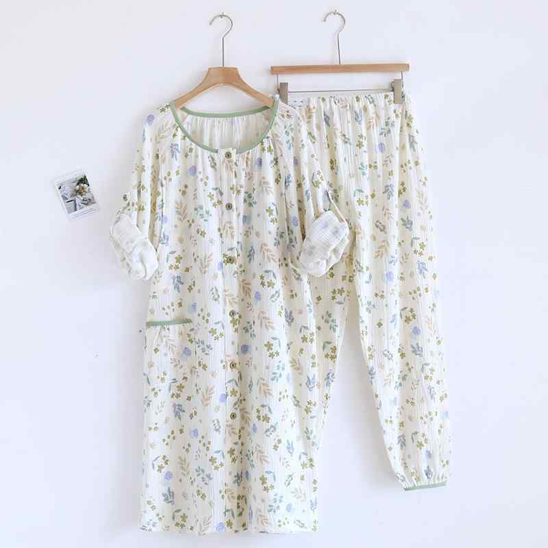 マタニティウェア レディース 授乳服 セットアップ 全綿 授乳口付き ズボン 長ズボン パジャマ 春夏 秋..