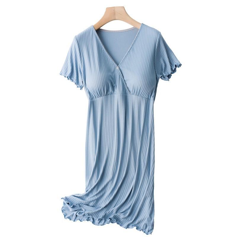 ワンピース レディース 授乳服 春夏 ポリエステル マタニティ 産後 3分袖 M L XL 2XL 80〜150斤相当 ホ..