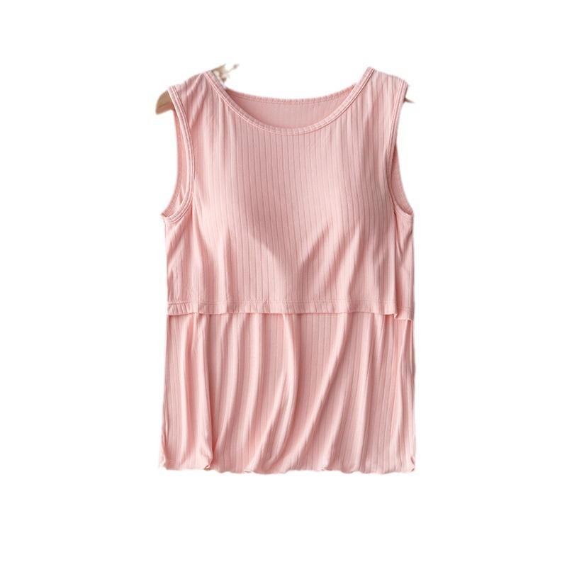 授乳服 授乳トップス レディース ノースリーブ Tシャツ カットソー 再生繊維 接触冷感 薄手 妊婦服 マ..