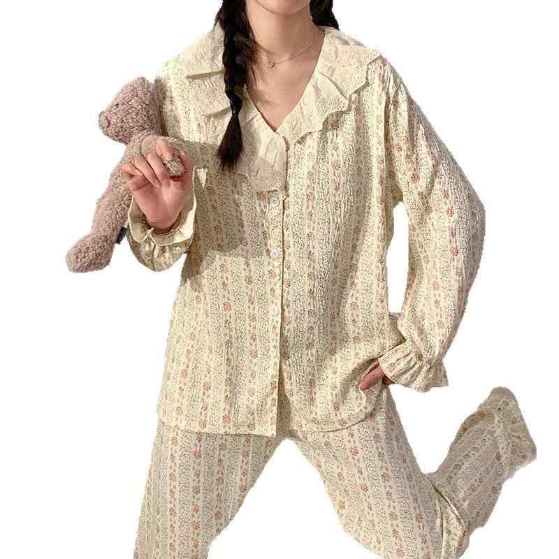 マタニティウェア 春秋 授乳服 産後 パジャマ セットアップ 妊婦 レディース クラウドコットン ポリエ..