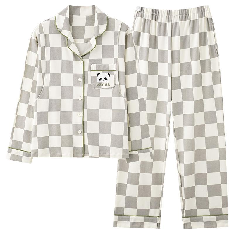 マタニティウェア レディース 授乳服 コットン 綿 上下セット 春秋 長袖 パジャマ 調整可能 部屋着 ル..