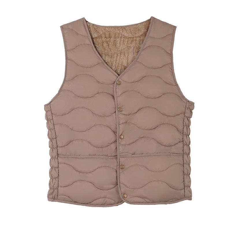 ベスト レディース 中綿ベスト あったか 軽量 防寒 チョッキ Vネック 部屋着 普段使い 高齢者向け 女性..