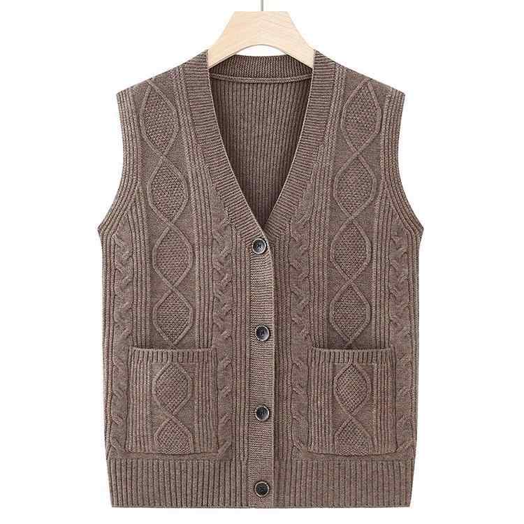 ベスト レディース ニット シニア 婦人服 あったか ポロ襟 プルオーバー 雪尼ール ポリエステル 部屋着..