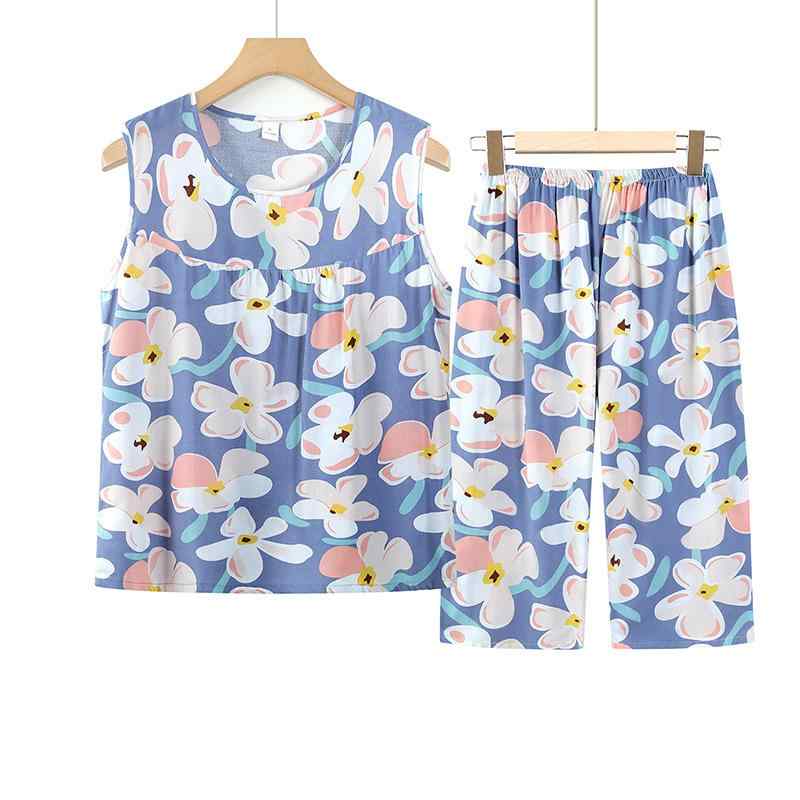 セットアップ レディース ミセス カジュアル 2点セット ブラウス トップス パンツ 涼しい 接触冷感 普..