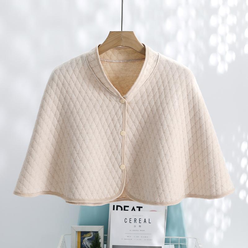 ショール レディース 妊婦用 綿製 肩当て あったか 冷房対策 薄手 授乳 ケープ 春夏 杏色 グレー ピン..