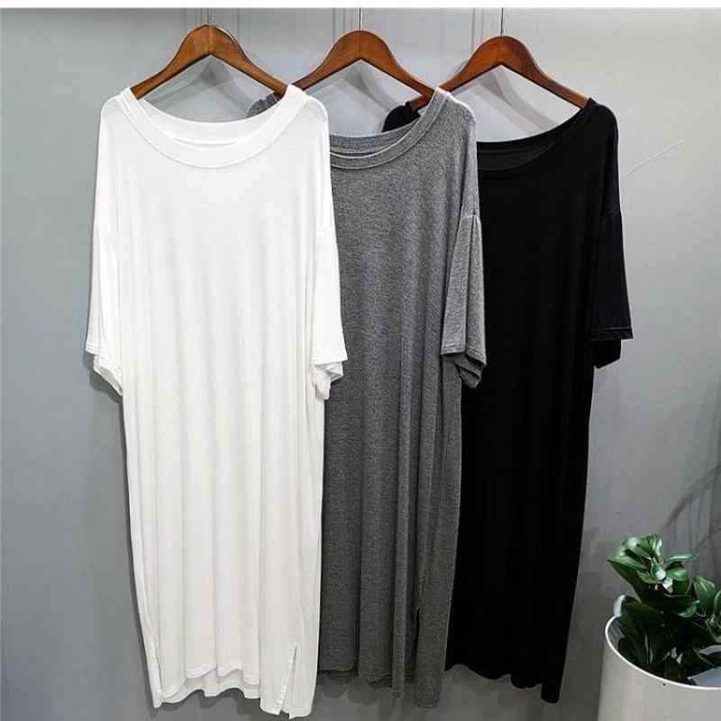 ワンピース レディース 接触冷感 再生繊維 半袖 ルームウェア 部屋着 膝丈 ゆったり 大きいサイズ 春夏..