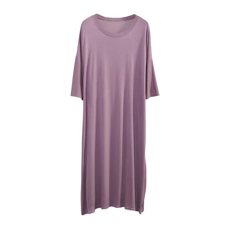 ワンピース レディース 大きいサイズ 半袖 部屋着 モダール ゆったり 授乳 薄手 春夏 快適 リラックス ..