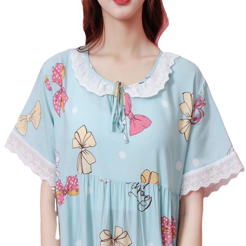 ワンピース レディース 部屋着 マタニティ ルームウェア 接触冷感 ゆったり かわいい 花柄 コットン 薄..