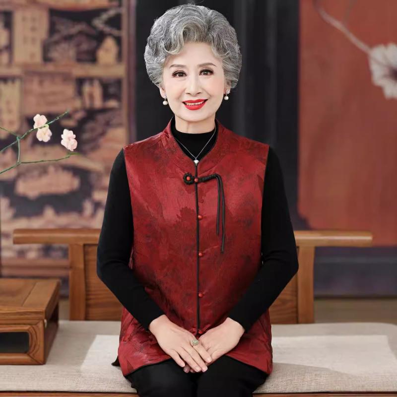 ジャケット レディース 秋冬 シニア向け アウター ポリエステル 花柄 厚手 高齢者向け おばあちゃん お..