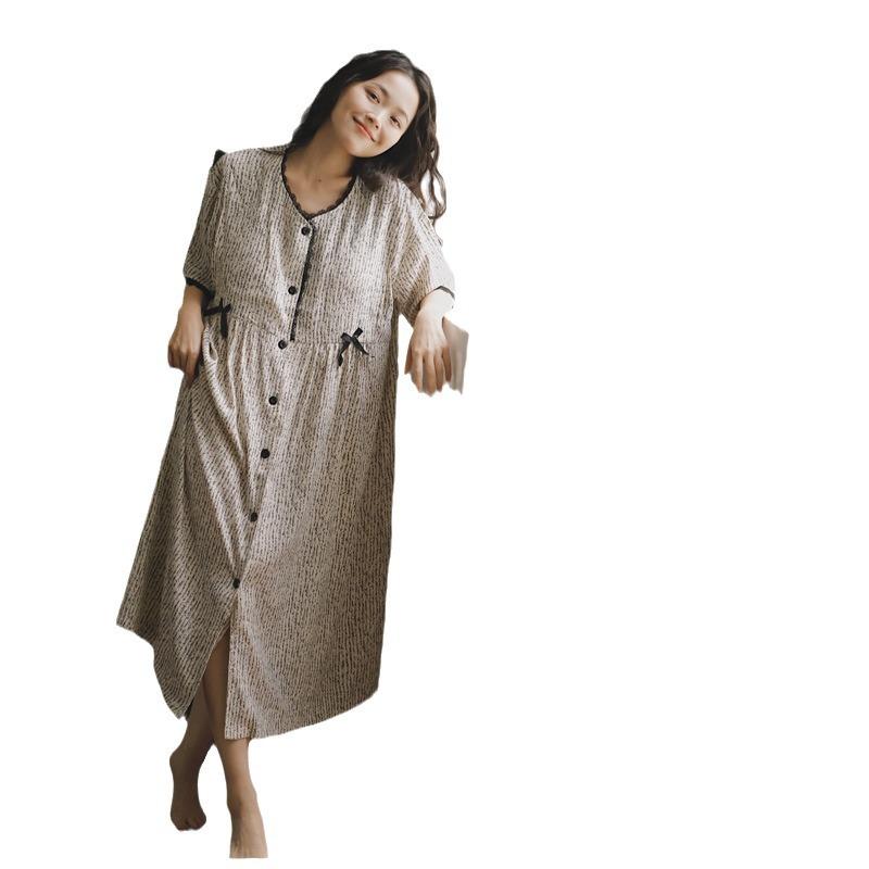 ワンピース レディース 妊婦 授乳服 半袖 夏 パジャマ ルームウェア 部屋着 コットン かわいい マタニ..