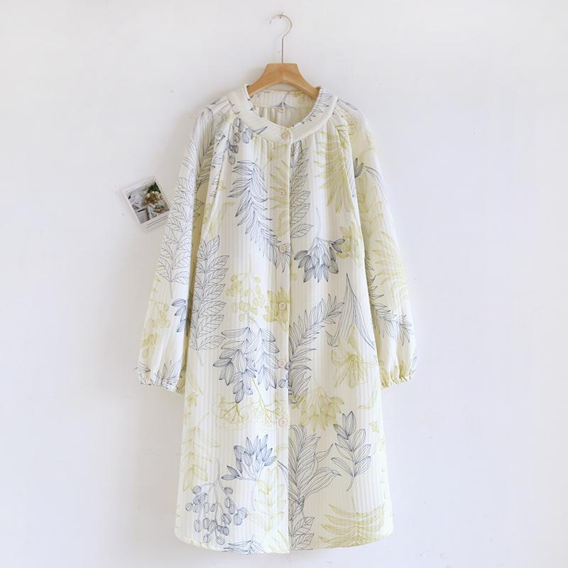 ワンピース レディース 授乳服 春秋冬 産後 マタニティ パジャマ 純綿 エアコットン 月子 部屋着 素恋..