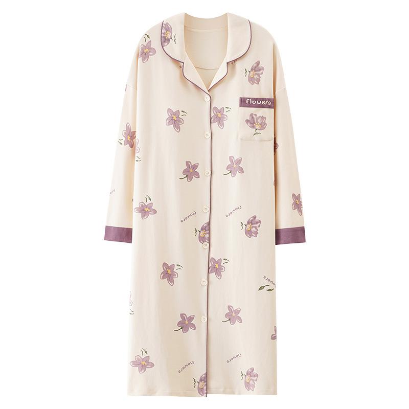 パジャマ レディース Vネック カーディガン 綿 春秋 ルームウェア 部屋着 大きいサイズ マタニティ 100..