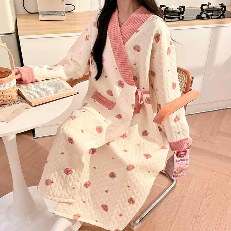 ワンピース レディース 秋冬 長袖 フランネル 妊婦 授乳 パジャマ 大きいサイズ マタニティ あったか ..