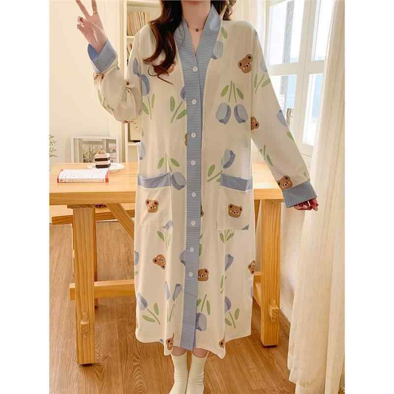 マタニティウェア レディース 授乳服 春夏 産後 パジャマ ワンピース 妊婦服 コットン 花柄 クマ柄 星..