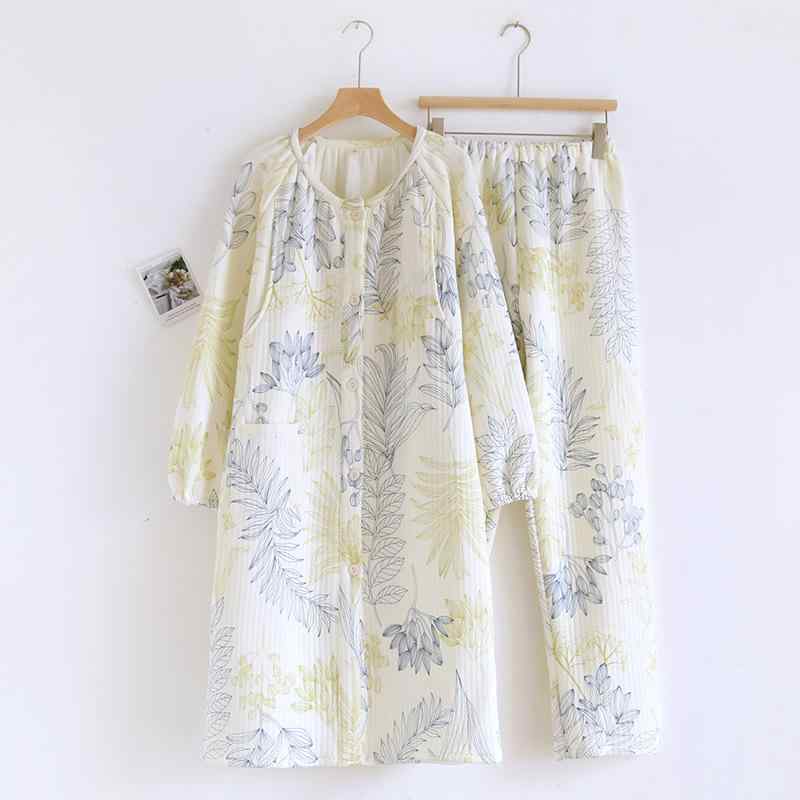 マタニティウェア レディース 産後 授乳 パジャマ ルームウェア 綿 上下セット パンツ付き 春秋冬 冬 ..