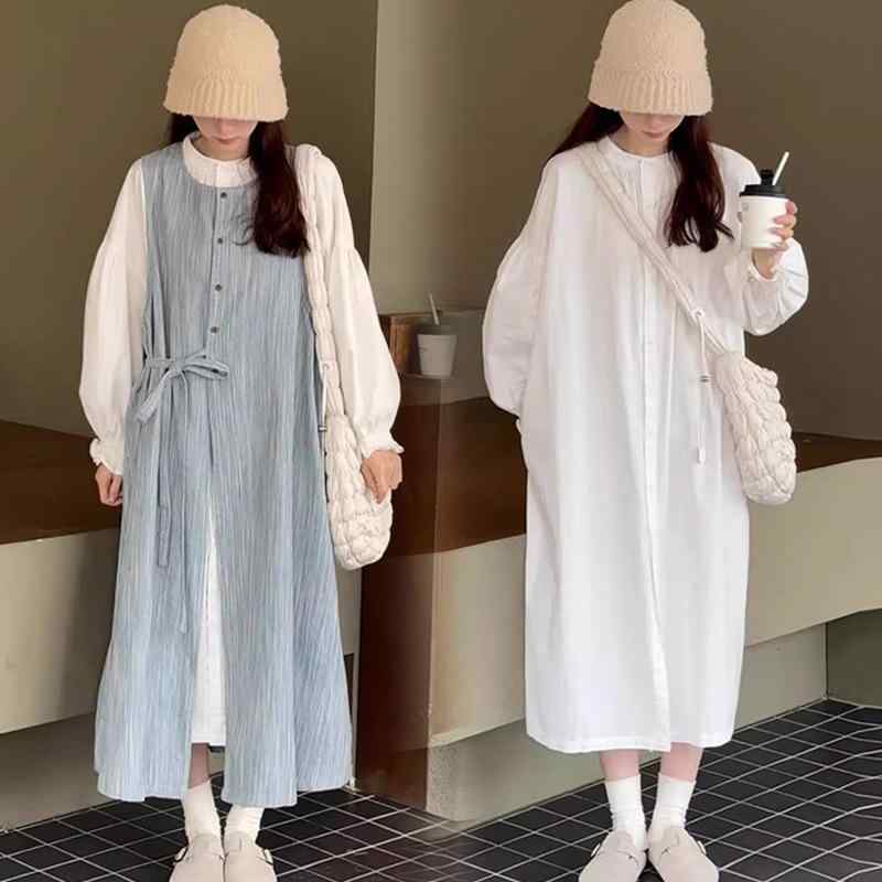 ワンピース レディース マタニティ 授乳服 デニム ジャンパースカート シャツワンピース セットアップ ..