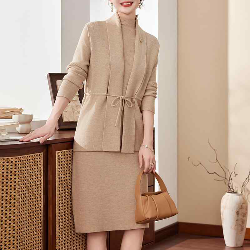 ベスト レディース 春秋 アンサンブル セットアップ ゆったり チュニック ミセス おしゃれ 通勤 エレガ..