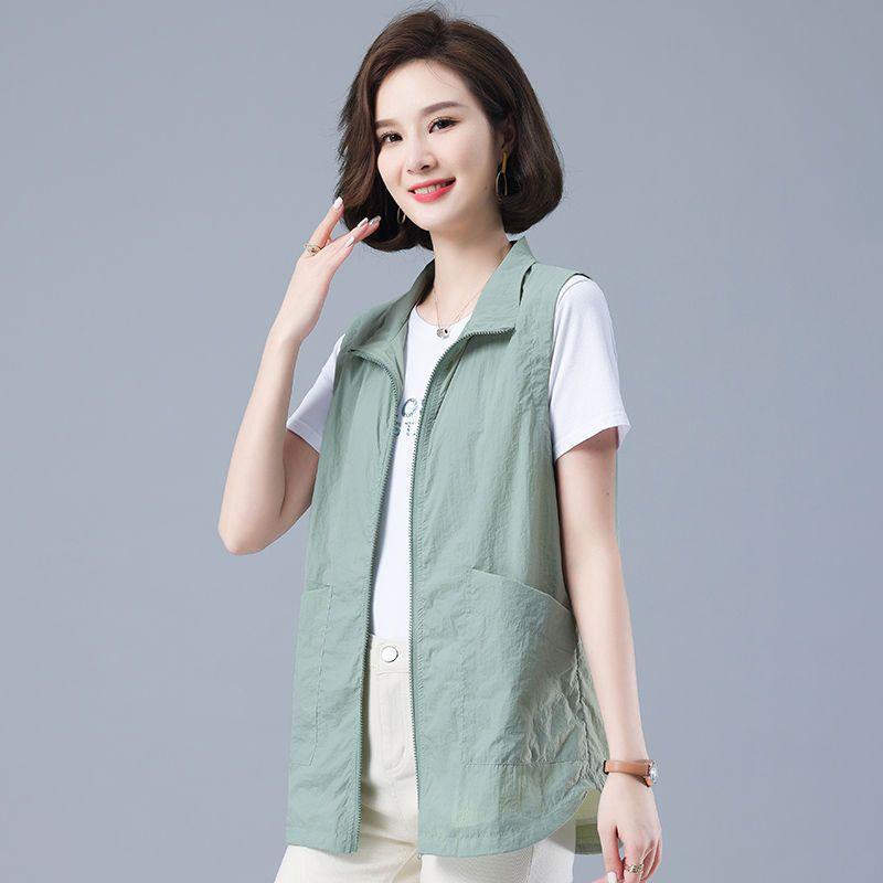 ベスト レディース ミセス 婦人服 春夏 薄手 大きいサイズ ゆったり 防紫外線 UVカット 接触冷感 ポロ..