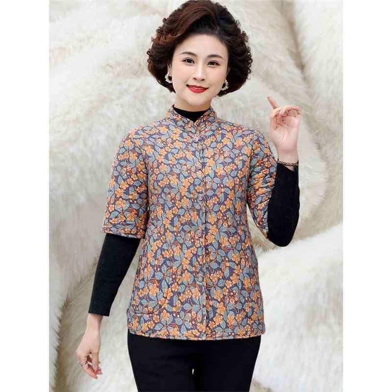 ベスト レディース ミセス 中高年 中綿入り あったか Vネック 袖なし チョッキ シニア 敬老の日 プレゼ..