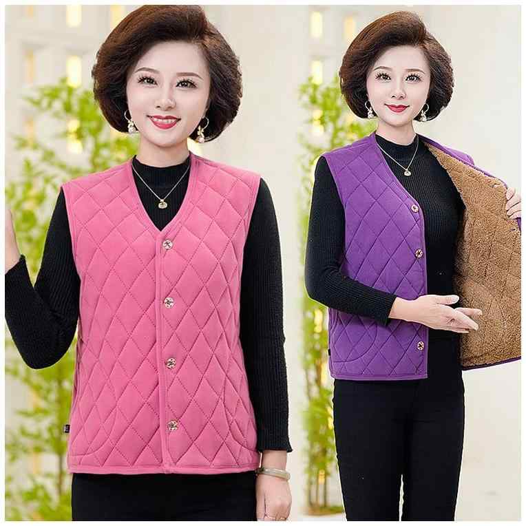 マタニティウェア レディース 中綿入り Vネック あったか ベスト 部屋着 普段使い ショート丈 2XL 3XL ..