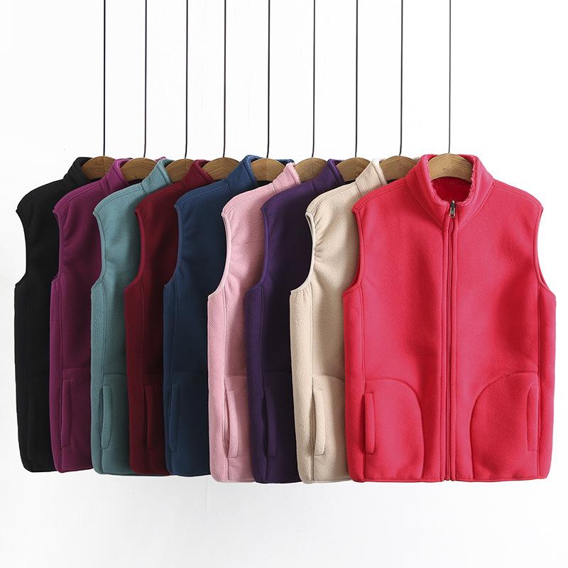 ベスト レディース ミセス ママ 秋冬 シニア フリース あったか 両面着 Vネック 背心 チョッキ 上着 羽..